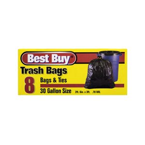Best Buy Trash Bag 30 Gallon 12pk 8ct