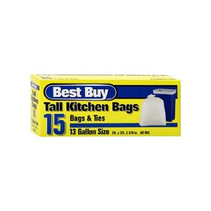 Best Buy Kitchen Bag 13 Gallon 12pk 15ct