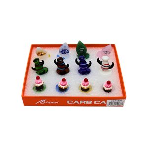 Apex Carb Cap 12ct Display - Cupcake, One Eye, Rocket Ship