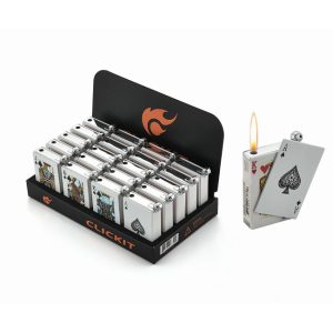 Clickit Shock Playing Card Lighter 20ct
