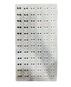 Cubic Zirconia Circle Earrings Mix Colors 72ct