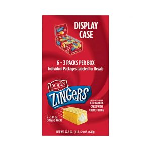Dolly Madison Zingers 6ct 3pk (Vanilla Cakes W/Creamy Filiing)