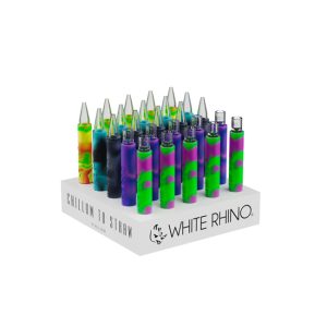 White Rhino Chillum Straw Original Pyrex 25ct Display