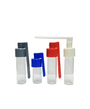 Portable Glass Snuff Bottle w/ Spoon 12ct