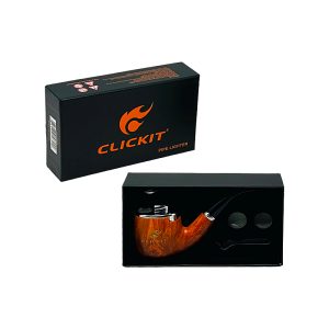 Clickit Large Wooden Pipe Lighter