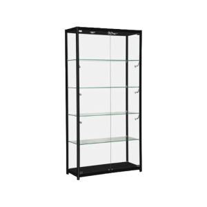 Led Glass Tower Display Case w/ Valance 6.5 x 2.75 x 1.75 (8 Shelves Included)
