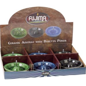 Fujma Ceramic Ashtray w/ Cleaning Spike 6ct