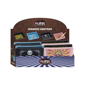 Fujima Ceramic Ashtrays 8ct (SQUARE PRINTED DESIGNS)