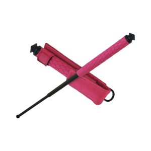 21'' Expandable Solid Steel Baton W/Sheath - Pink