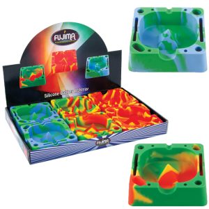 Fujima Silicone Dabber Ashtray 6ct (SQUARE ASSOR. DESIGNS)