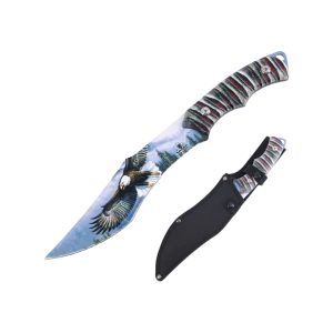 13" Snake Eye Full Tang Fix Blade Hunting Knife With Sheath - American Eagle