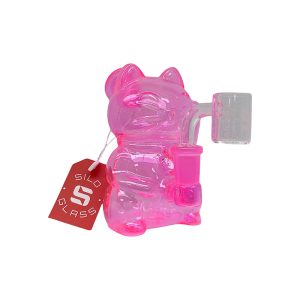 6'' Fortune Cat Water Pipe W/ 14mm Quarts Tip (Box 60)