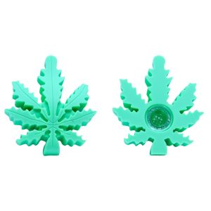 4'' Marijuana Leaf Silicone Hand Pipe