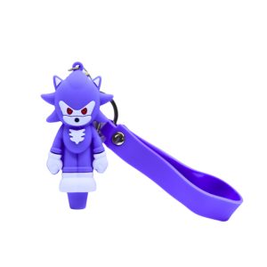 4'' Purple Wolf Silicone Handpipe w/ Keychain