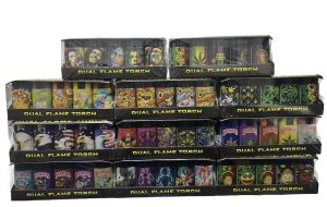 Techno Dual Flame Torch 25ct - Assorted Designs