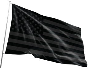 3'x5' Fun Flags Large - All Black American