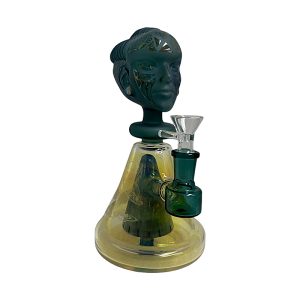 8'' Mayan Ceramic Head Water Pipe (Box 83)