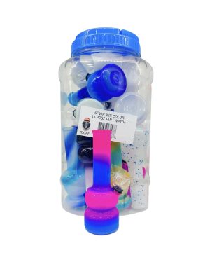 IDGAF 6" Water Pipe Mix Color 15ct Jar