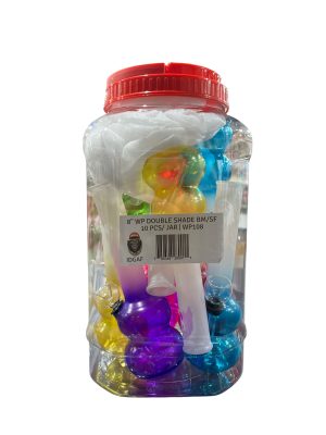 IDGAF 8" Water Pipe Double Shade Jar 10ct