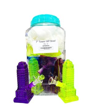 7'' Tower Water Pipe w/ Bowl 12ct Jar