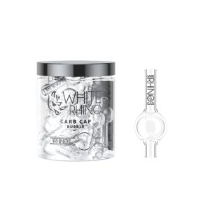 White Rhino Bubble Carb Cap 30ct Jar