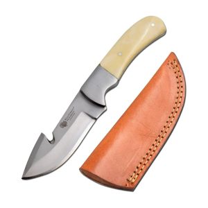 Wild Turkey Handmade Collection Blade Bone Handle w/Leather Sheath