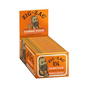 Zig-Zag French Orange 1 1/4 Papers + Tips Combo Pack 24ct