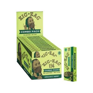 Zig-Zag Organic Hemp 1 1/4 Papers + Tips Combo Pack 24ct