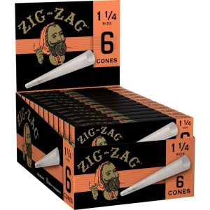 Zig-Zag Ultra Thin 1 1/4 Cones 6pk 36ct