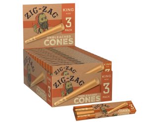 Zig-Zag Unbleached King Cones 3pk 24ct