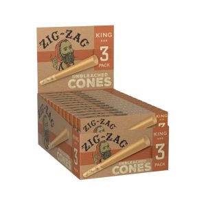 Zig-Zag Unbleached King Cones 3pk 36ct