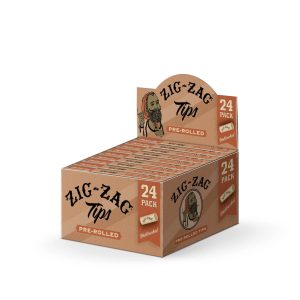 Zig-Zag Pre-Rolled Unbleached Tips 20pk 24ct